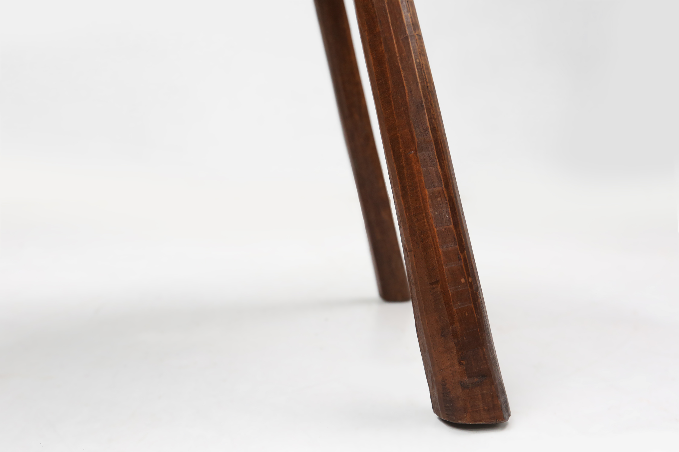 Mid-century Wabi Sabi stool or side table in oak, France ca. 1850thumbnail